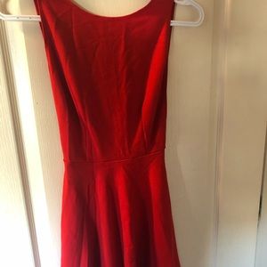 American apparel red open back dress